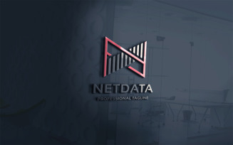 Net Data Letter N Logo Template