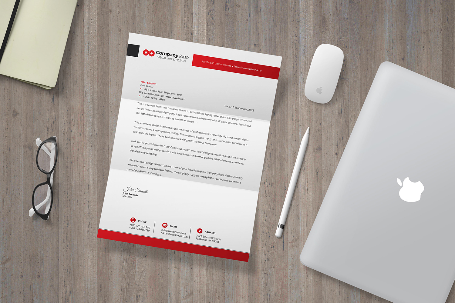 Plantilla De Identidad Corporativa "Letterhead" #113485