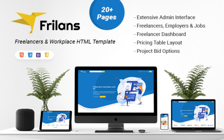Frilans Freelancers and Workplace HTML Website Template
