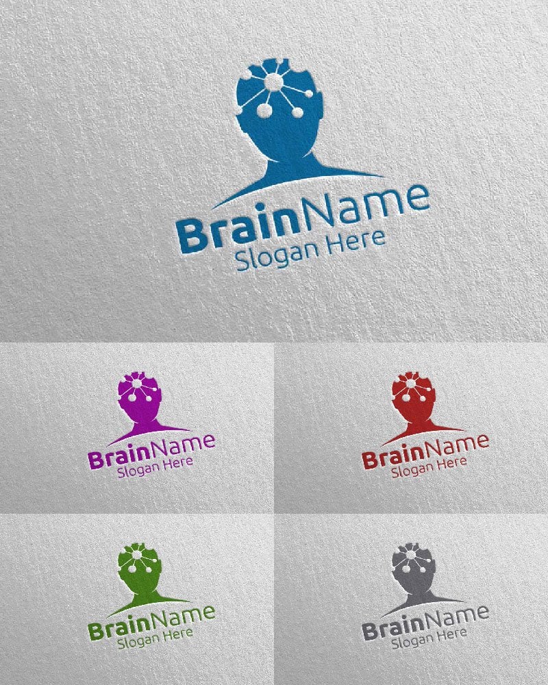 Kit Graphique #113561 Brain Logo Divers Modles Web - Logo template Preview