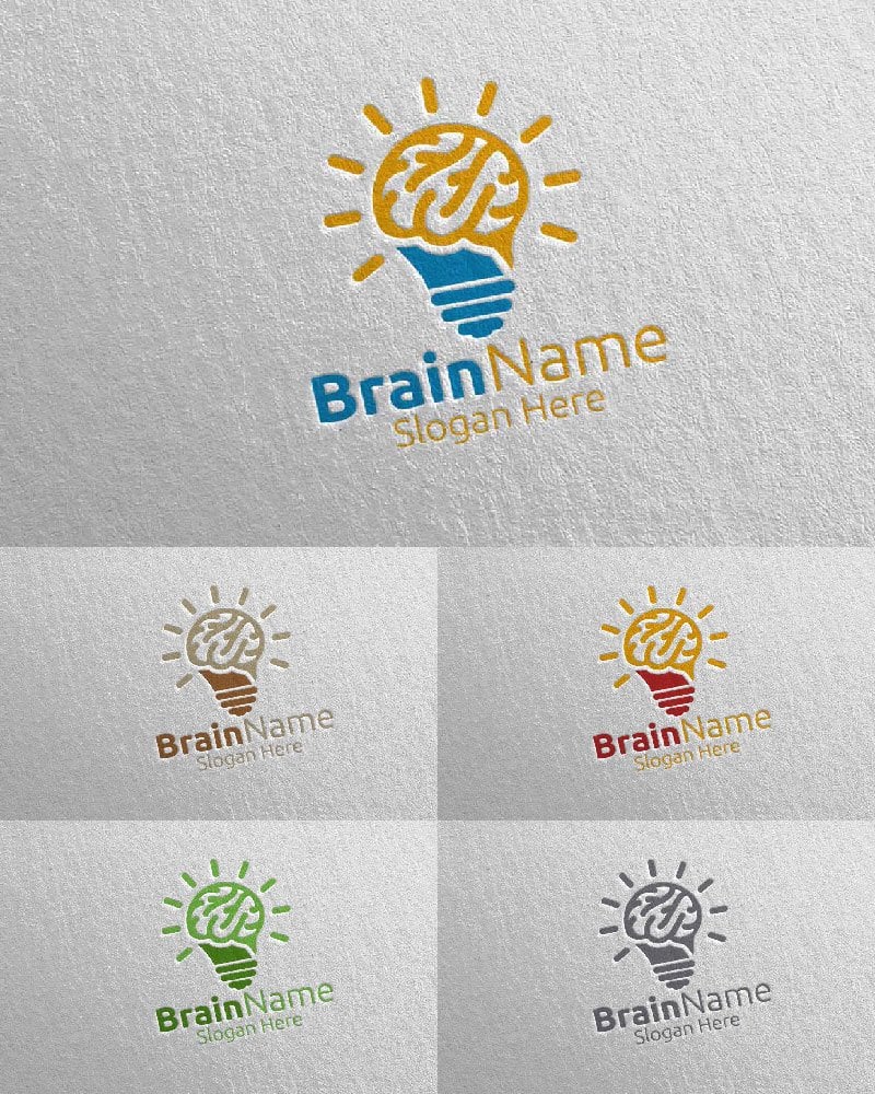 Kit Graphique #113562 Brain Logo Divers Modles Web - Logo template Preview