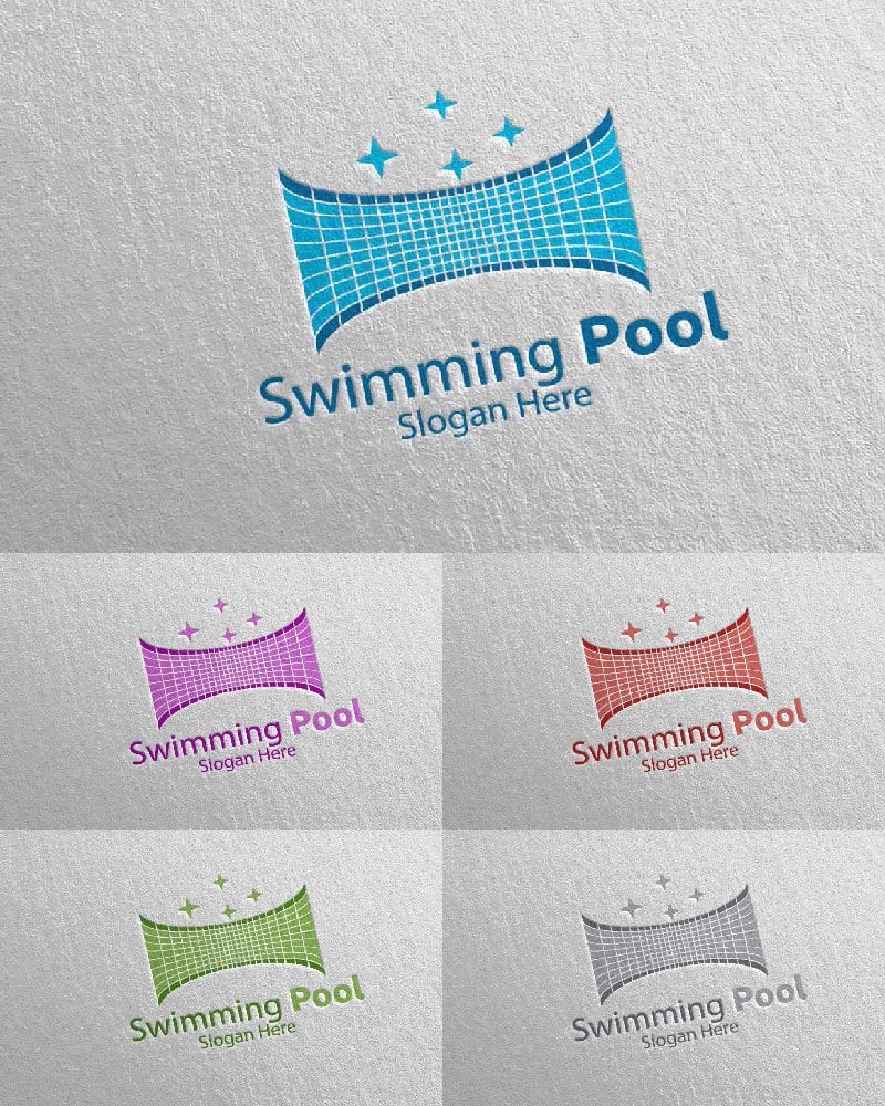 Kit Graphique #113598 Natation Eau Divers Modles Web - Logo template Preview