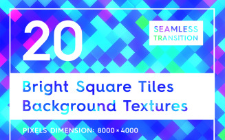 20 Bright Square Tiles Textures Background