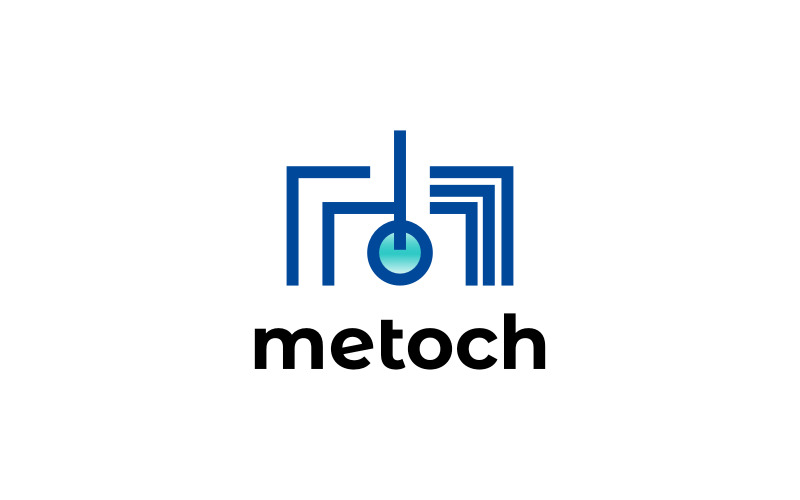 Letter M Tech Logo Template