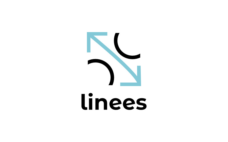 Line Arrow Logo Template