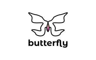 M Diamond Butterfly Logo Template