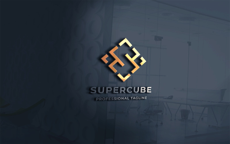 Super Cube Logo Template