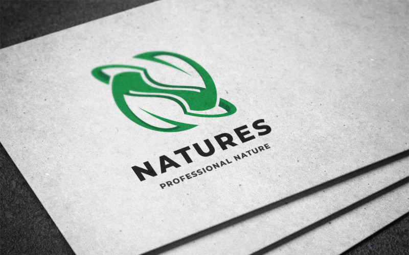 World Nature Leaf Logo Template