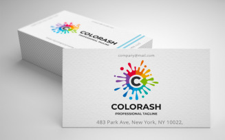 Colors Splash Letter C Logo Template