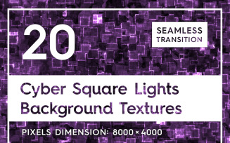 20 Seamless Cyber Square Lights Textures Background