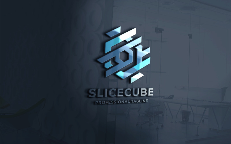 Slice Cube Logo Template