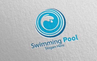 Swimming Pool Services 35 Logo Template