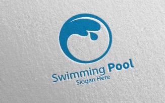 Swimming Pool Services 36 Logo Template