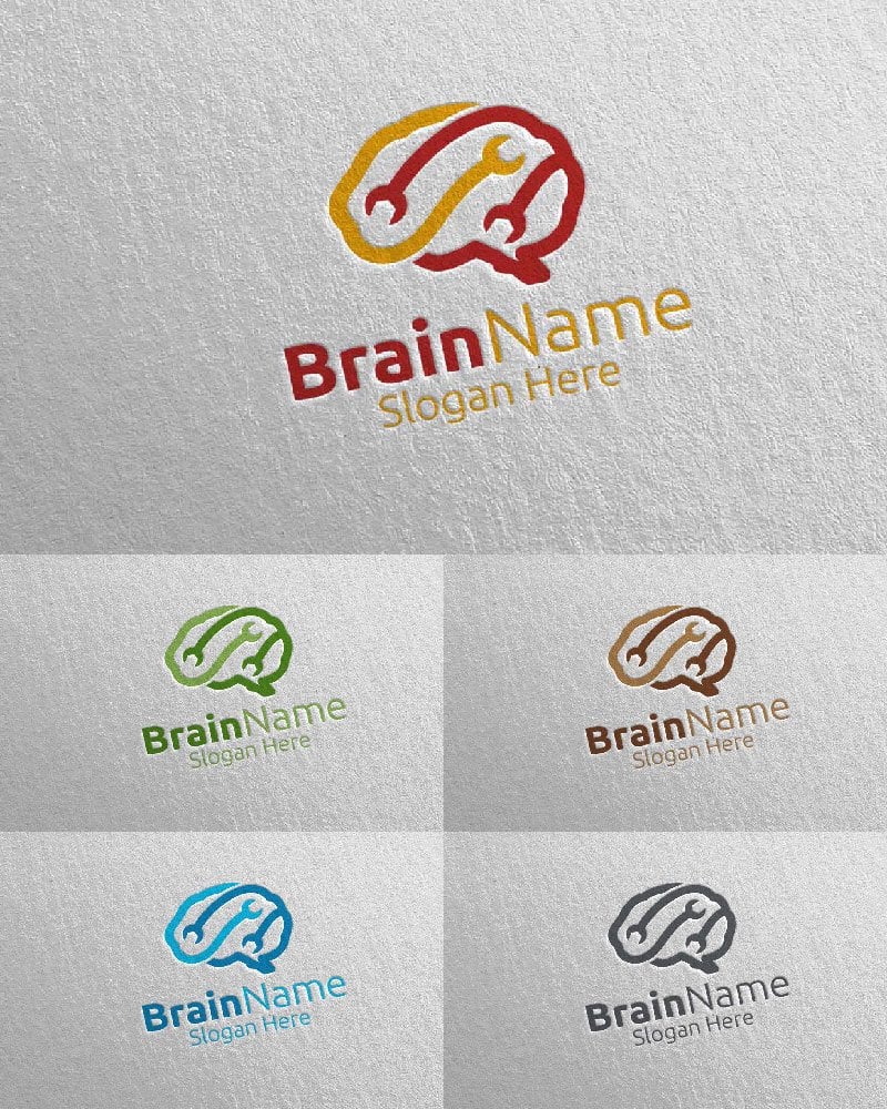 Kit Graphique #113724 Brain Logo Divers Modles Web - Logo template Preview