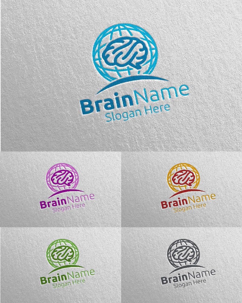 Kit Graphique #113726 Brain Logo Divers Modles Web - Logo template Preview