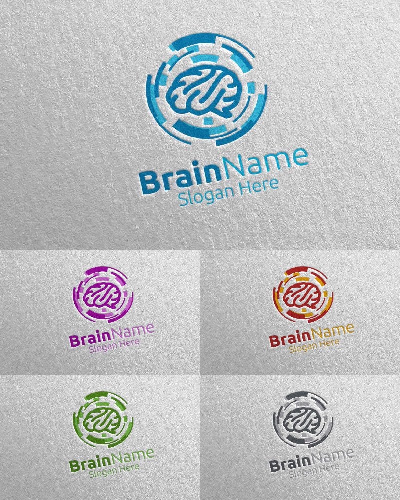 Kit Graphique #113727 Brain Logo Divers Modles Web - Logo template Preview