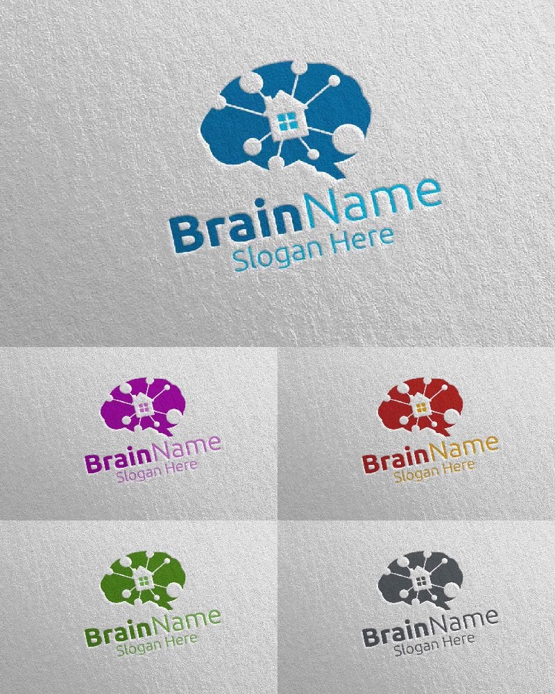 Kit Graphique #113728 Brain Logo Divers Modles Web - Logo template Preview