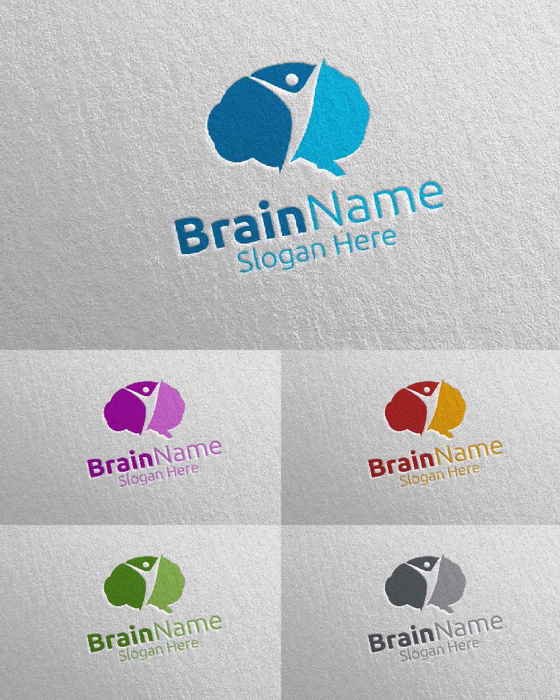 Kit Graphique #113730 Brain Logo Divers Modles Web - Logo template Preview