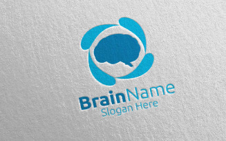 Brain Technology with Think Idea Concept 26 Logo Template