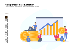 Multipurpose Flat Illustration Business Investment - Vector Image