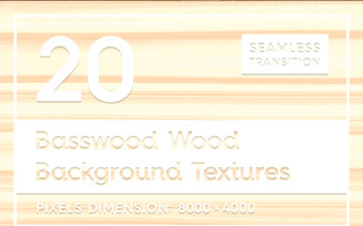 20 Seamless Basswood Wood Textures Background