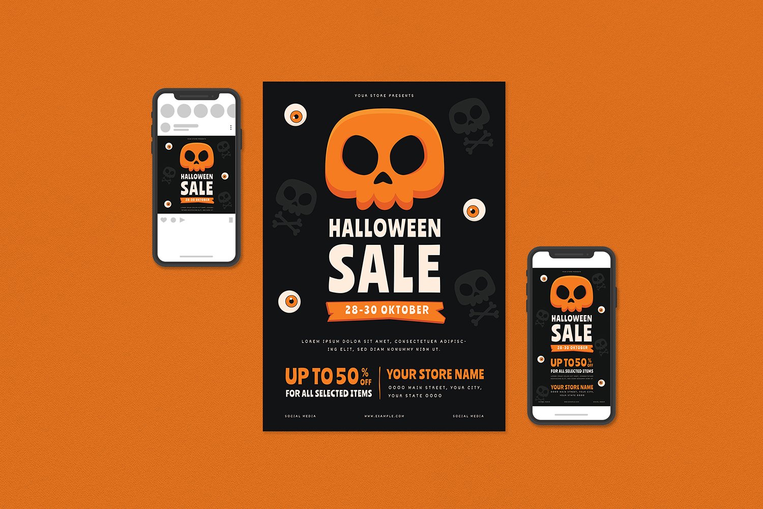 Template #113824 Templatepumpkinsalesalessavingsscarytemplatetemplatestreat  Webdesign Template - Logo template Preview