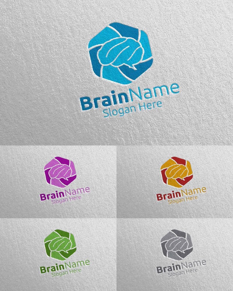 Kit Graphique #113877 Brain Logo Divers Modles Web - Logo template Preview