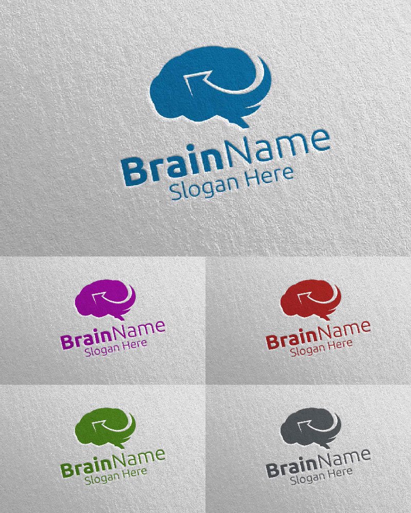Kit Graphique #113887 Brain Logo Divers Modles Web - Logo template Preview