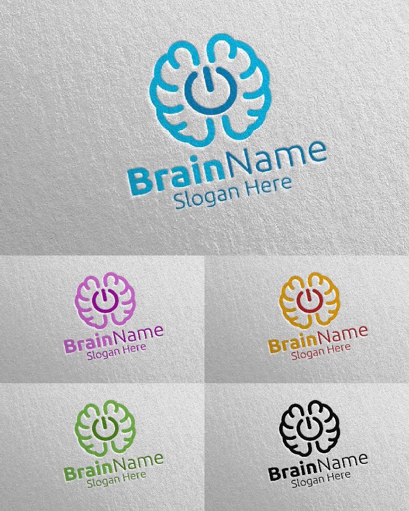 Kit Graphique #113893 Brain Logo Divers Modles Web - Logo template Preview