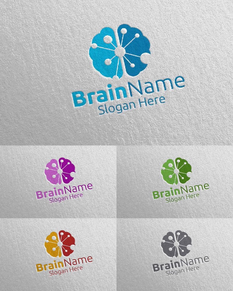 Kit Graphique #113895 Brain Logo Divers Modles Web - Logo template Preview