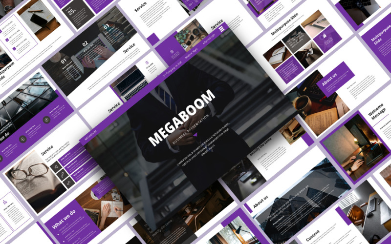 Megaboom - Business PowerPoint template PowerPoint Template