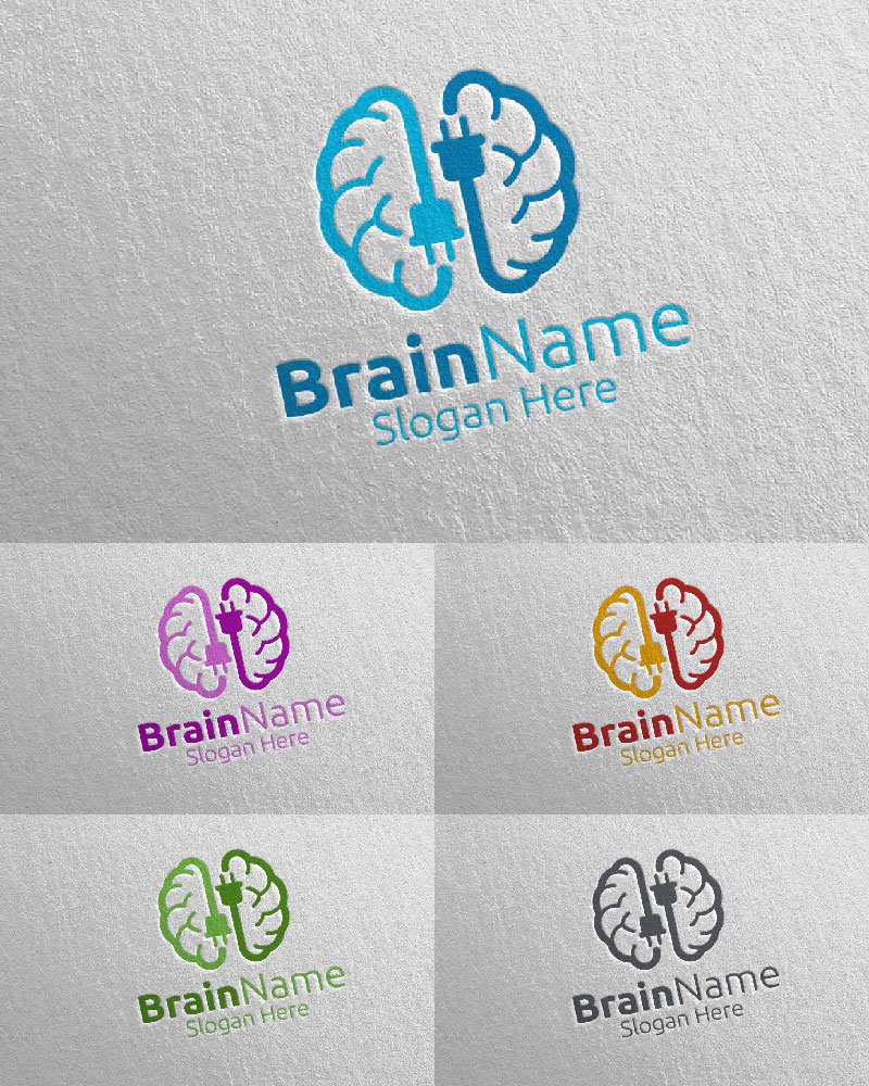Kit Graphique #113900 Brain Logo Divers Modles Web - Logo template Preview
