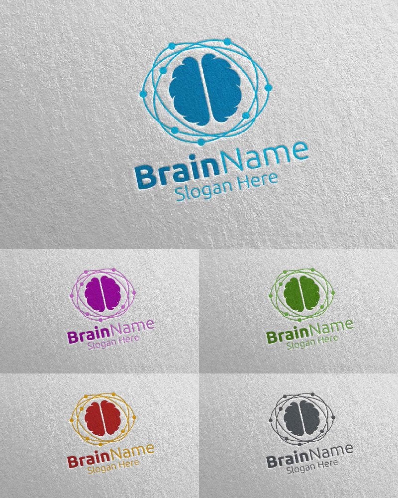 Kit Graphique #113924 Brain Logo Divers Modles Web - Logo template Preview