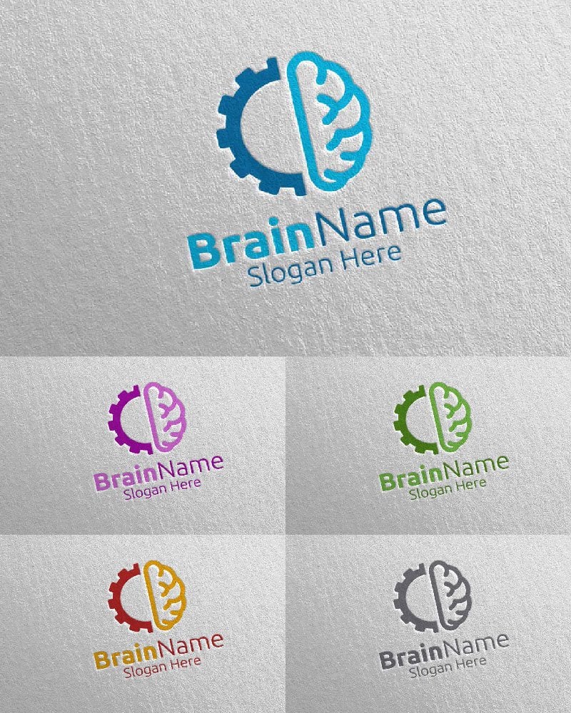 Kit Graphique #113927 Brain Logo Divers Modles Web - Logo template Preview