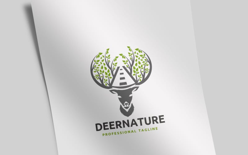 Deer Nature Logo Template