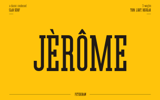 Jerome - Condensed Slab Serif Font