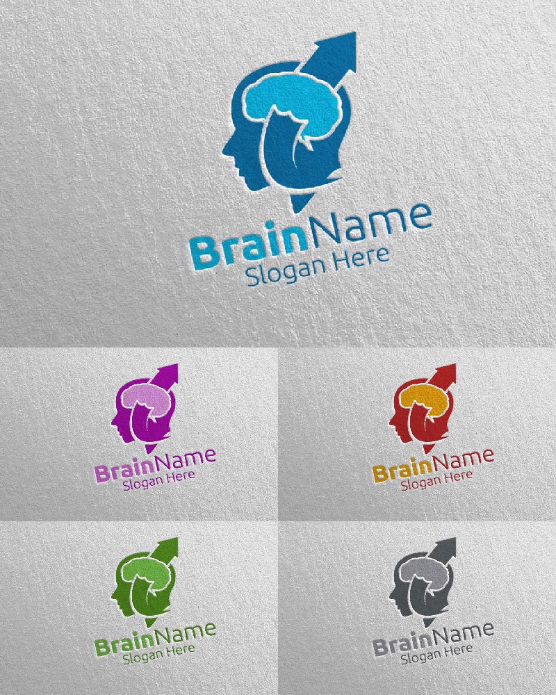 Kit Graphique #114028 Brain Logo Divers Modles Web - Logo template Preview