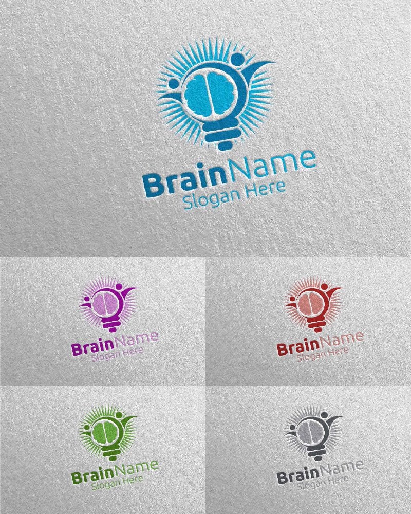 Kit Graphique #114033 Brain Logo Divers Modles Web - Logo template Preview