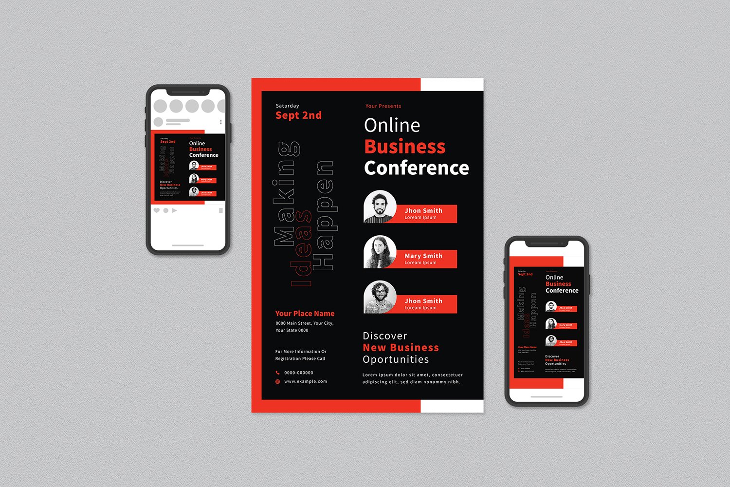 Template #114093 Postinstagram Storymeetingonlinepackageposterprintsocial Webdesign Template - Logo template Preview