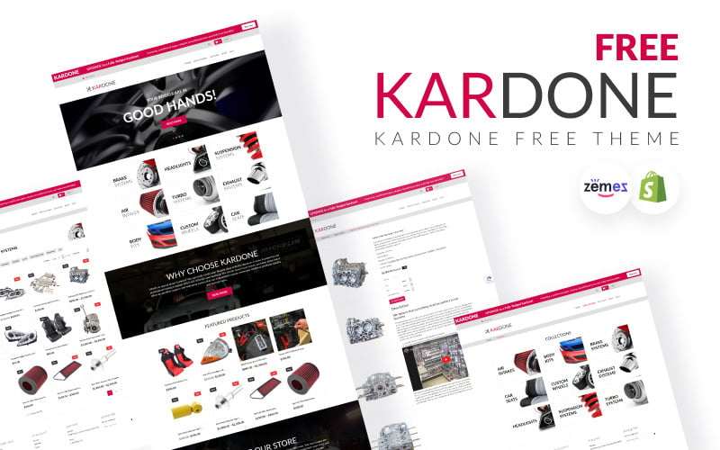 Kardone - Auto Parts Free Shopify Theme