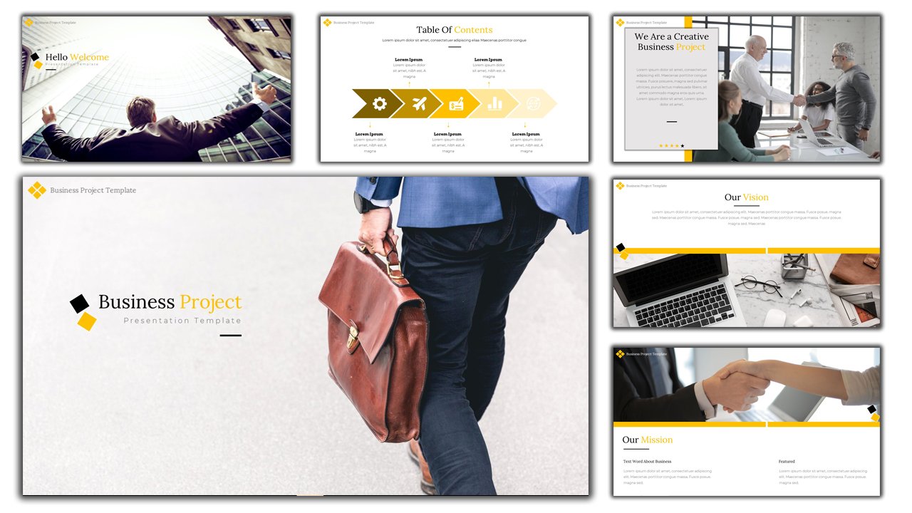 Luxusní PowerPoint šablona "Business Project" #114013