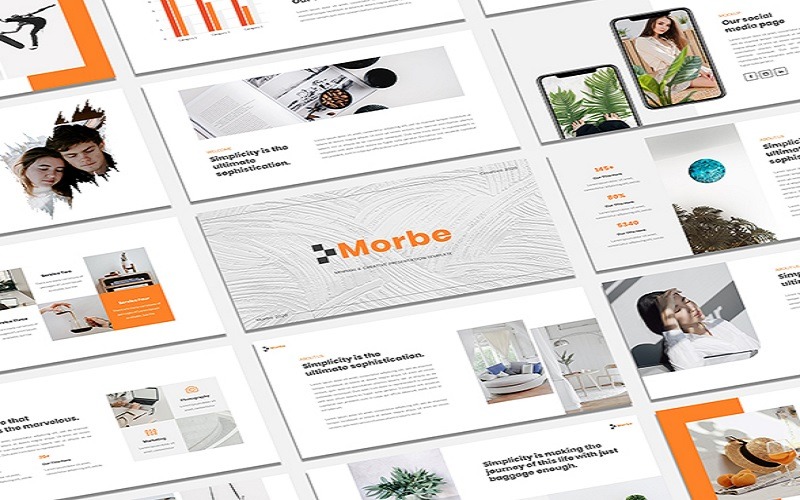 Morbe - Minimal & Creative Presentation PowerPoint template PowerPoint Template