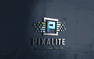 Pixalite Letter P Logo Template