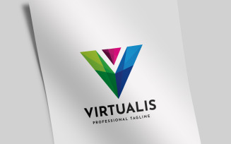 Virtualis Letter V Logo Template