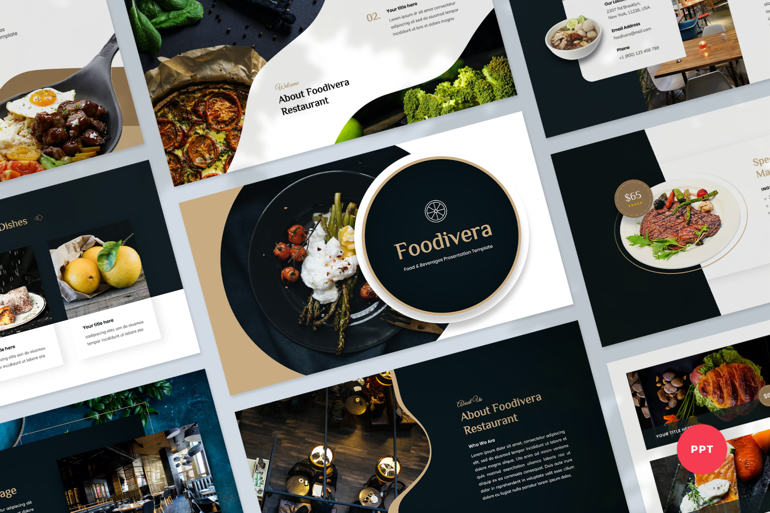 Food & Beverages Presentation PowerPoint template