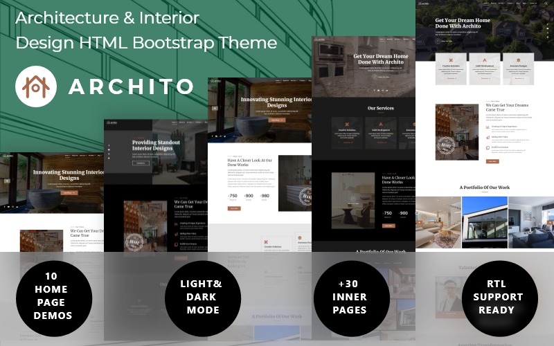 Archito - Modern Architecture & Interior Design Responsive Bootstrap Website Template