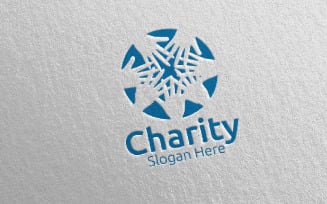 Charity Hand Love 11 Logo Template
