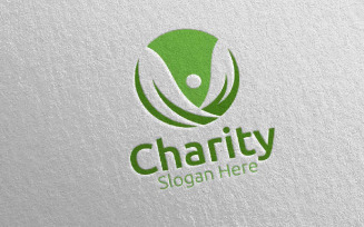 Charity Hand Love Design 8 Logo Template