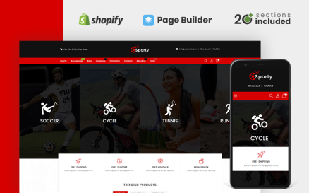 Sporty Sports and Accessories Store Shopify Theme