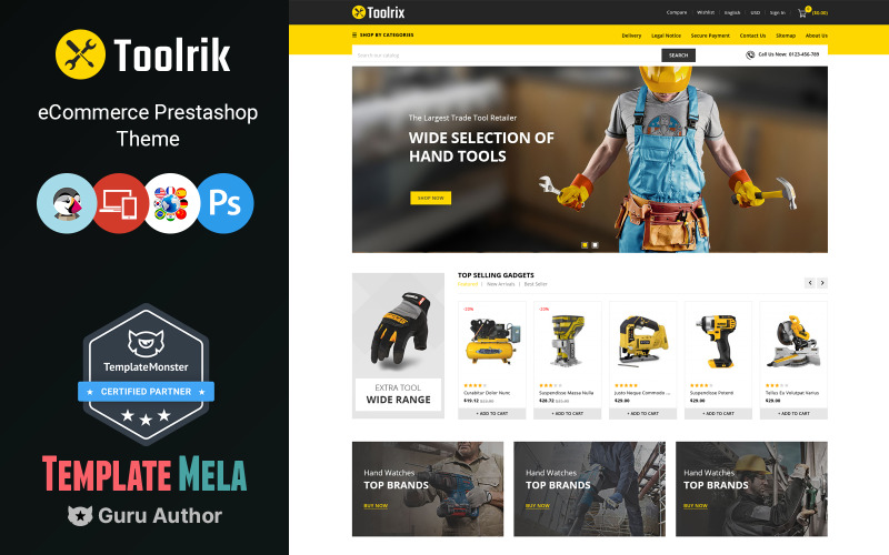 Toolrix - Tools Store PrestaShop Theme